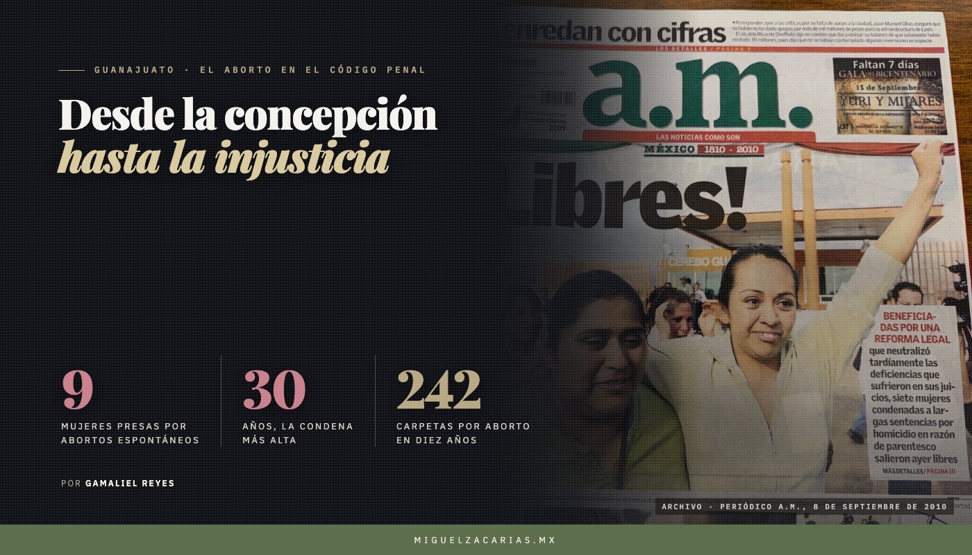 Portada del periódico a.m. del 8 de septiembre de 2010 con el titular «¡Libres!»: Yolanda Martínez Montoya, con el brazo en alto, sale del penal de Puentecillas