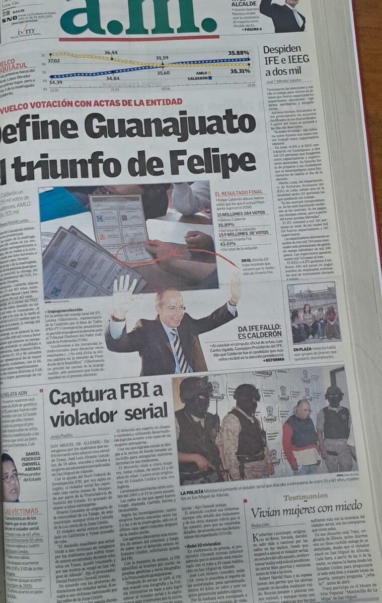 Primera plana de a.m., julio de 2006.