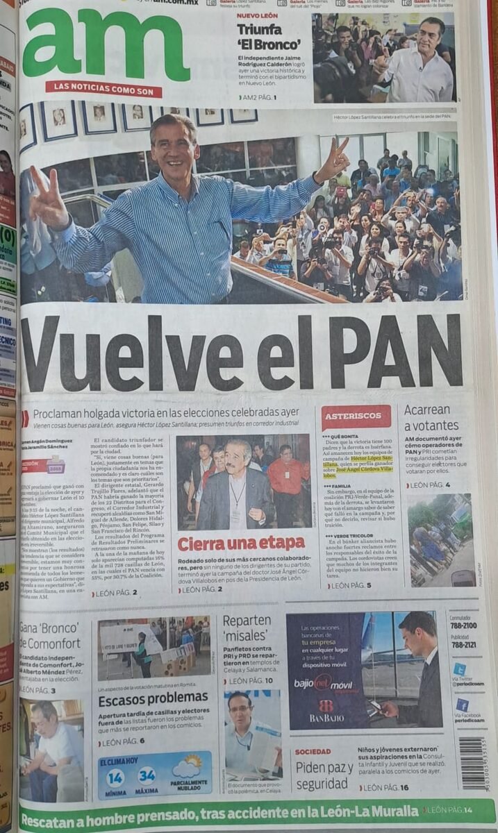 Primera plana de am, 2015.