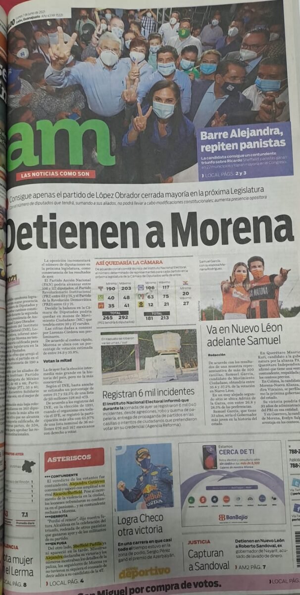 Primera plana de am, 7 de junio de 2021.